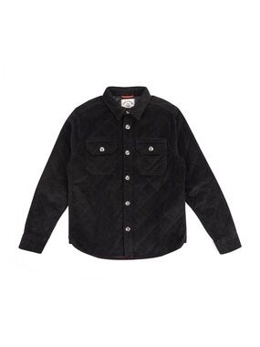 Iron & Resin Keystone Black Quilted Corduroy Shirt Size Large